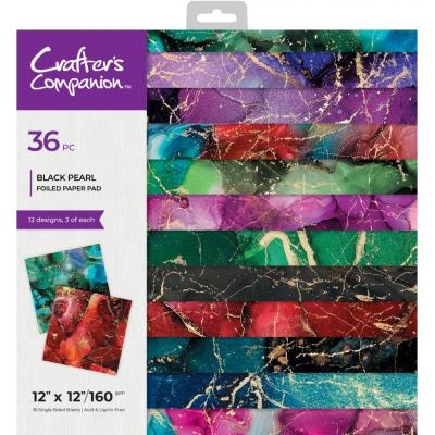 Crafter's Companion Foiled Paper Pad - Black Pearl